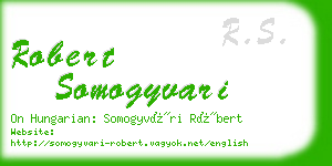 robert somogyvari business card